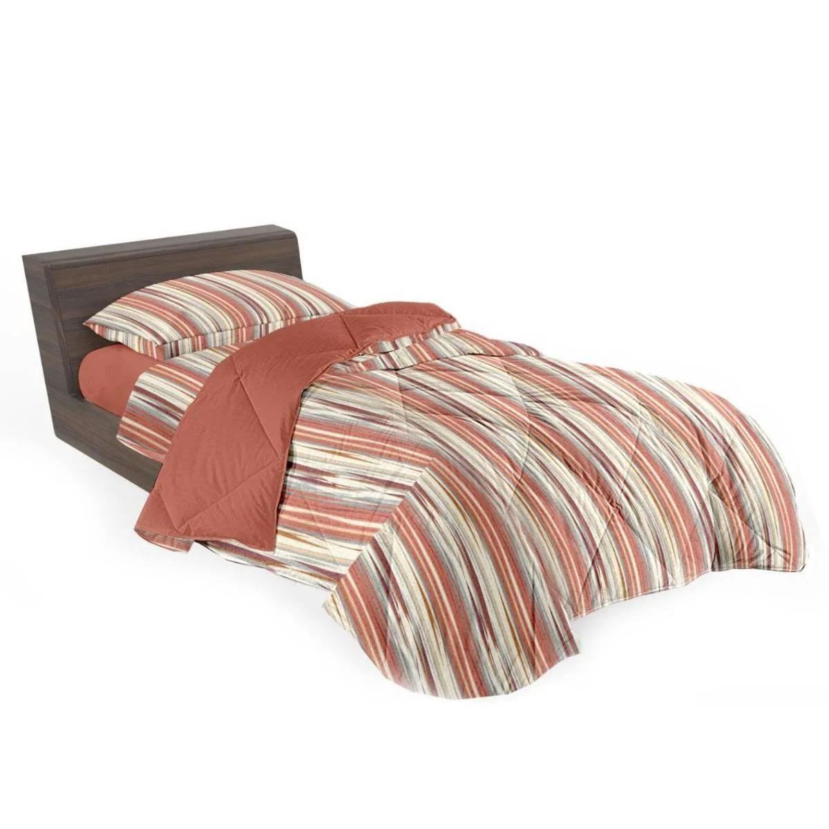 Lenzuola Singole 1 Piazza Riviera Arancio Rattan Set pz.3