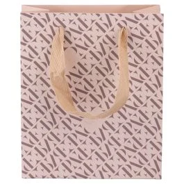 Busta regalo piccola in carta 16x8x19 cm, beige, Monogram