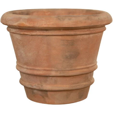 Vaso in terracotta 50x40 cm Vaso da fiori per esterno Vasi da giardino Fatto a mano Fioriera da balcone Vaso resistente al gelo