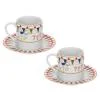 ROSE&TULIPANI XMAS CAROUSEL SET 2 TAZZE ESPRESSO