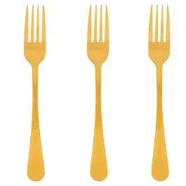 Set 3 forchette oro satinato, 5TH Avenue