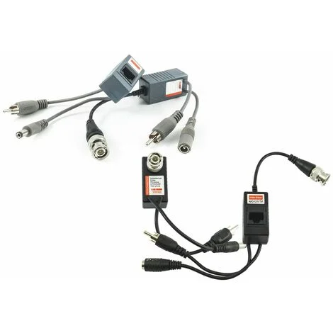 Coppia trasmettitori audio video balun porta lan RJ45
