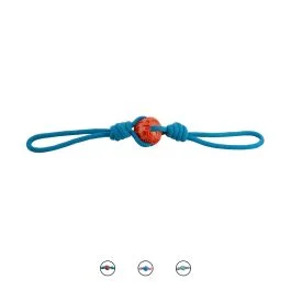 Corda da gioco per cani con pallina in gomma, Duppidù