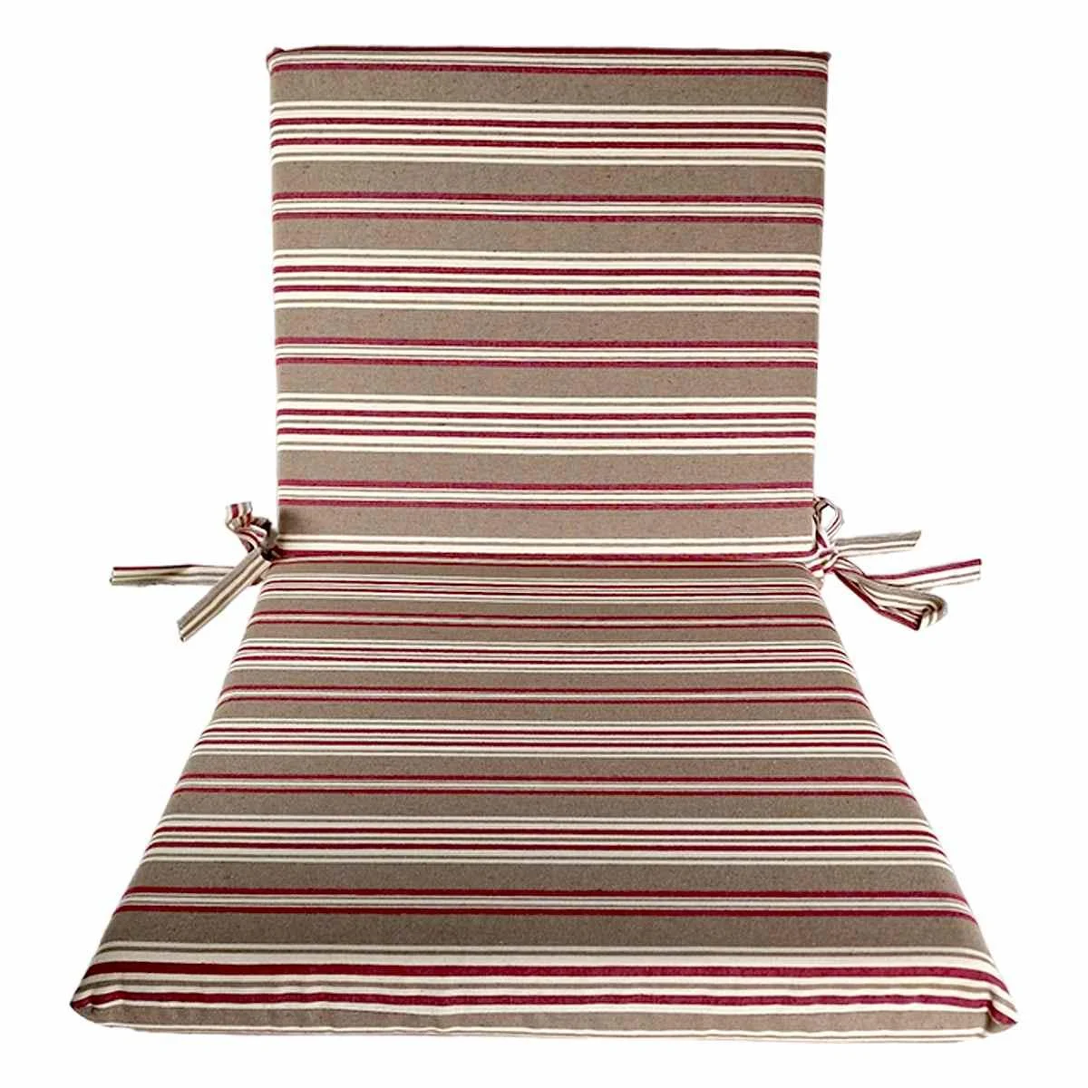 Cuscino Sdraia Rayur Teflon Righe Bordeaux cm.95x45x5