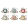 EASY LIFE JARDIN D'ORIENT SET 6 TAZZE ESPRESSO CON PIATTINO