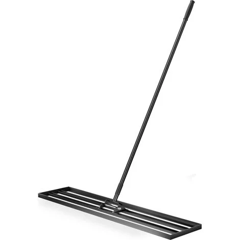Wiltec Rastrello livellatore in alluminio 120 x 25 cm, per livellamento e sabbiatura di terreni prati