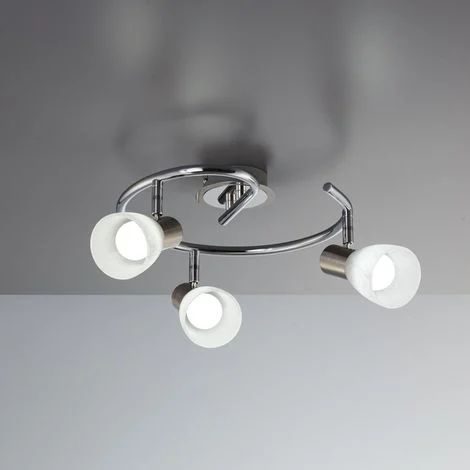 Lampadario Moderno a 3 Luci con Paralumi in Vetro - Design Elegante e Versatile per Illuminare Ogni Ambiente