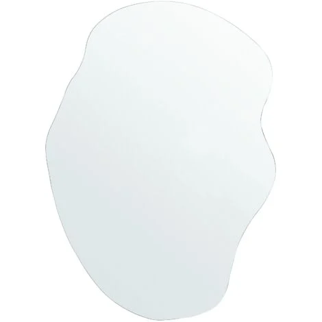 Specchio da parete di forma irregolare 50 x 70 cm vetro argento Falaise