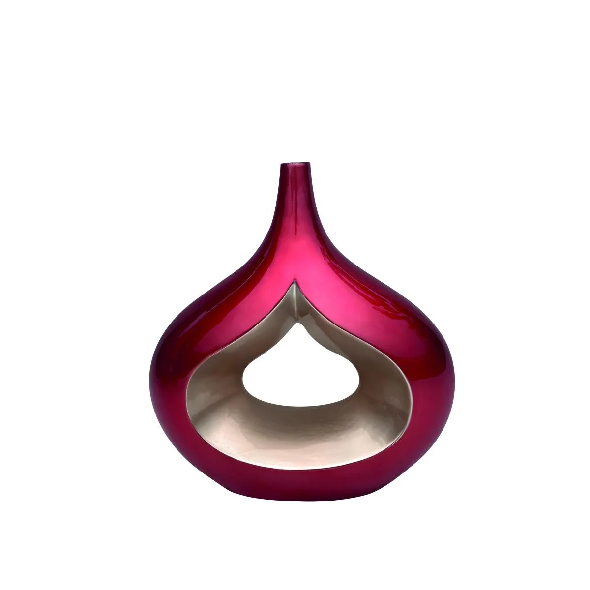 Vaso Ceramica Goccia Rosso Beige cm.36x40
