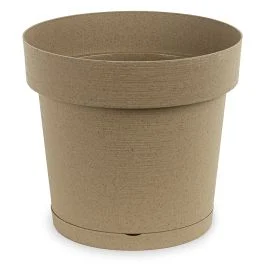Vaso tondo Woody 20x21 cm, beige