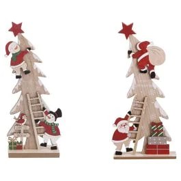 Decorazione natalizia con albero in legno, Santa's House