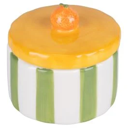 Zuccheriera in ceramica 160 ml, coperchio design mandarino, Fruit Life