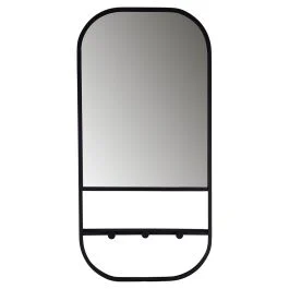 Specchio da muro con ganci per appendino 30x4,3x60 cm, Sibilla