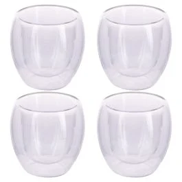 Set 4 tazzine caffè 90 ml in borosilicato, Glass Expresso