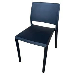 Sedia nera in plastica PP, Hollywood Sibilla