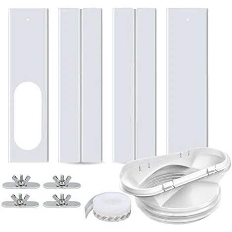 Kit per finestre per condizionatori d'aria portatili, guarnizione per finestre regolabile per condizionatori d'aria, kit di ventilazione per finestre scorrevoli AC, piastra di guarnizione per finestre