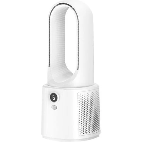 Ventilatore senza pale per camera da letto, ventilatore oscillante, design del flusso d'aria SAF, 6 modalità di raffreddamento, risparmio energetico, timer regolabile, leggero e portatile, per camera