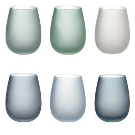 Set 6 bicchieri acqua 600 ml effetto ghiaccio, Happy Hour Ocean