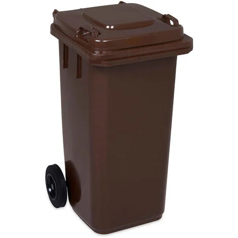 Bidone rifiuti 120 litri - Marrone