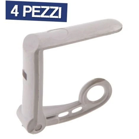 FERMATOVAGLIA FERMA TOVAGLIA IN PLASTICA CON MOLLA MM 45X50 PZ 4 (34620/4)