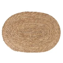 Tovaglietta tonda 48x33 cm, in fibra naturale, Natural