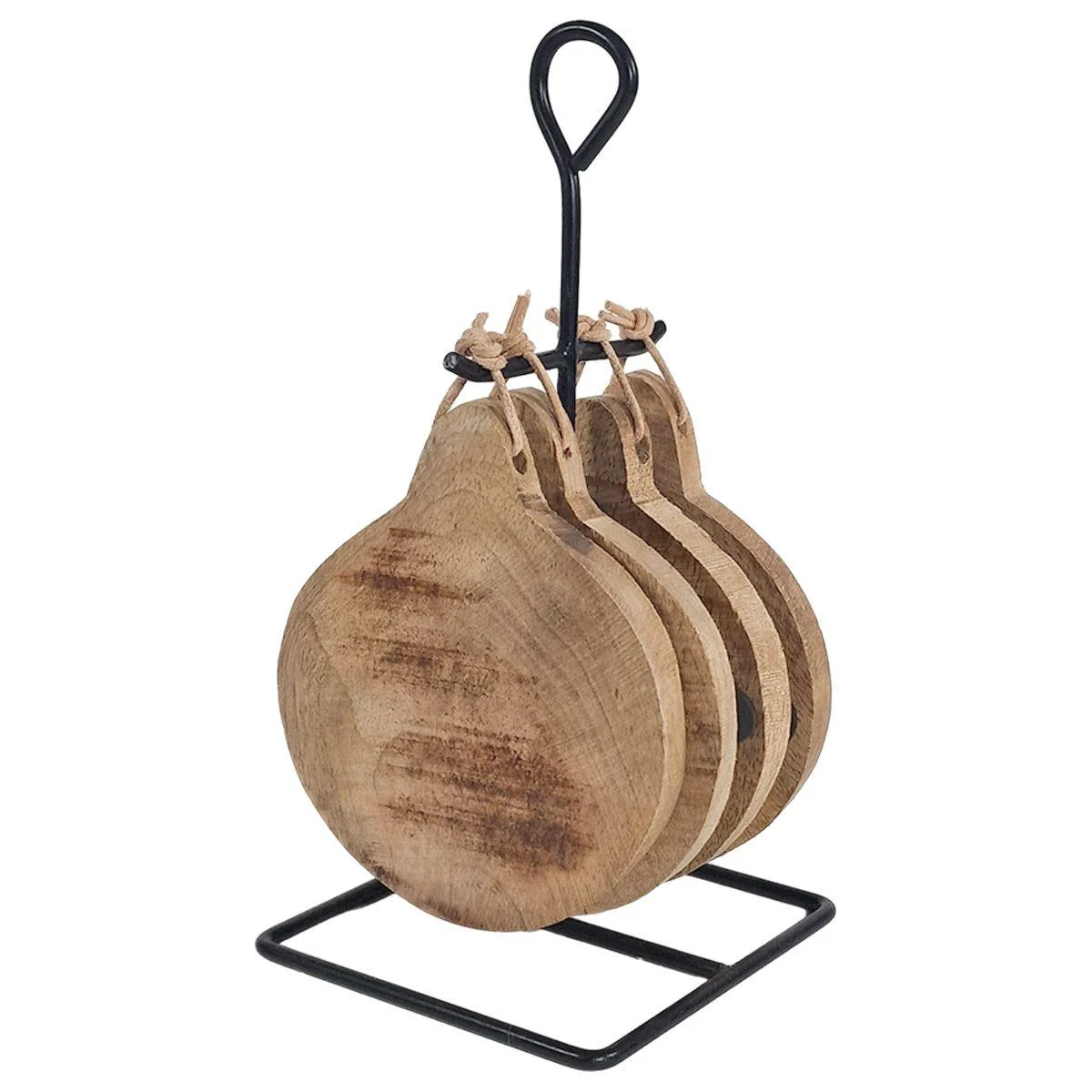 Tagliere Natalizio Cucina Legno con Stand Set pz.4