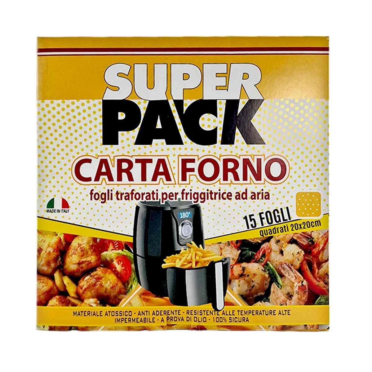 Carta Forno per Friggitrice ad Aria 20x20 pz.15