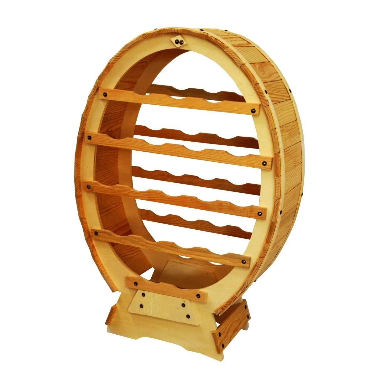 Portabottiglie Legno Cantinetta 18P Naturale cm.51x23xh75
