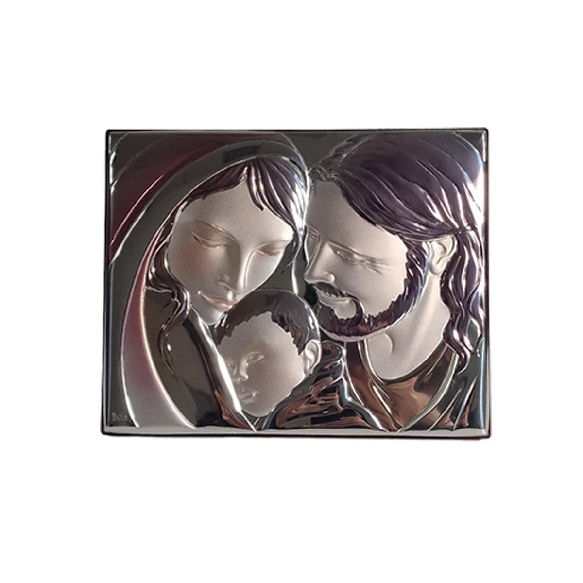 Quadro Argento cm.21x16 Sacra Famiglia