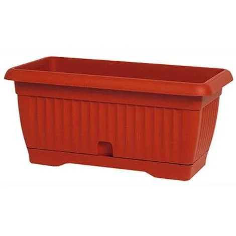 Fioriera Vaso Rettangolare Giglio Medium 540 Col.Terra con Riserva65X25X21H cm