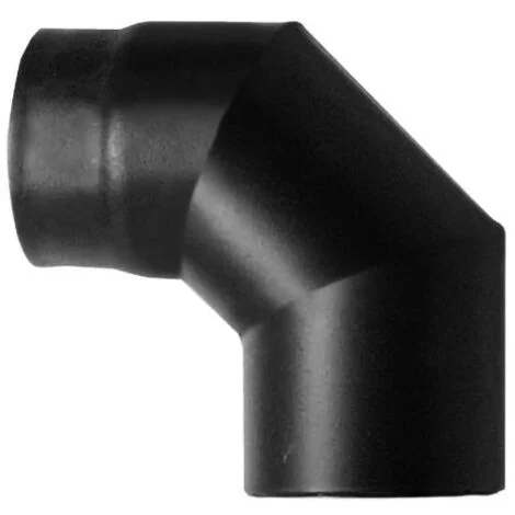 Curva 90 DN 120 smaltato 600 gradi stufa a legna CE Made in Italy