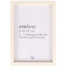 Quadro decorativo con cornice 21x33 cm, Victionary Amica