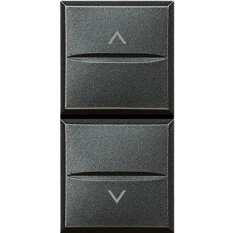 Doppio Pulsante interbloccato Bticino Axolute antracite HS4037
