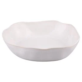 Piatto fondo ovale 20,5x18,5x5 cm in gres, bianco, The Market