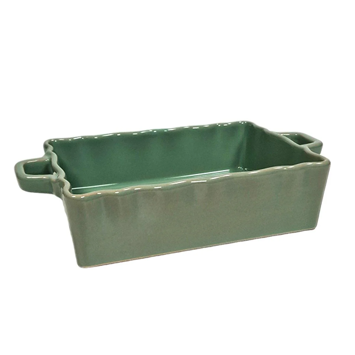 Ciotola Pirofila Stoneware Verde cm.26x16xh7