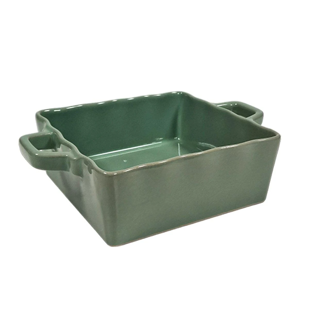 Ciotola Pirofila Stoneware Verde cm.21x15xh6