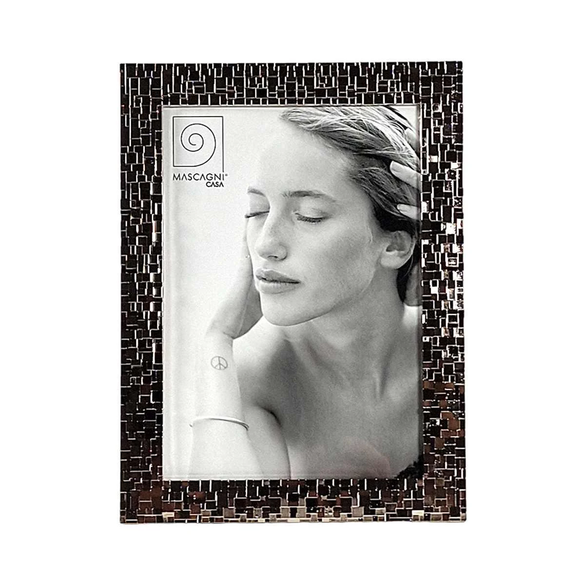 Cornice Metallo cm.13x18 Scaglie Argento