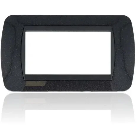 Bticino placca 4 moduli colore acciaio scuro livinglight l4804pa