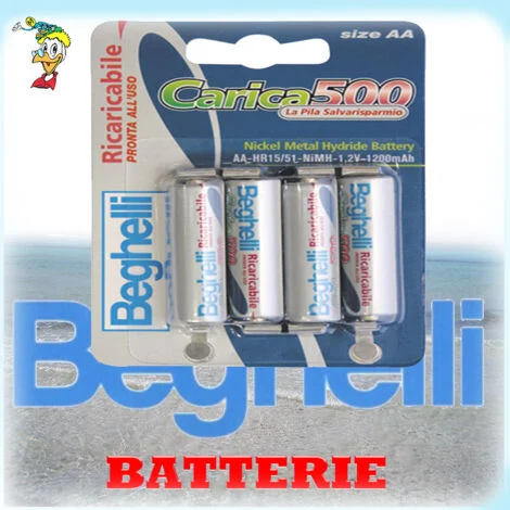 Beghelli batterie ricaricabili stilo AA 1500mAh 8851