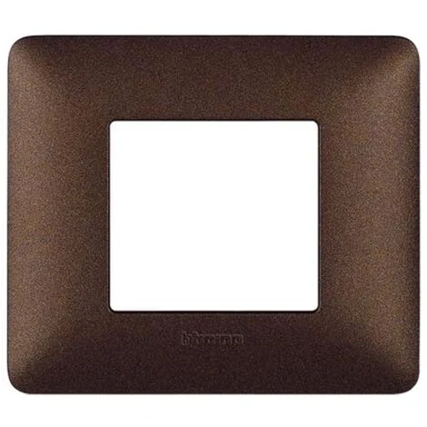 Placca Bticino Matix 2 moduli marrone caffè AM4802TGG