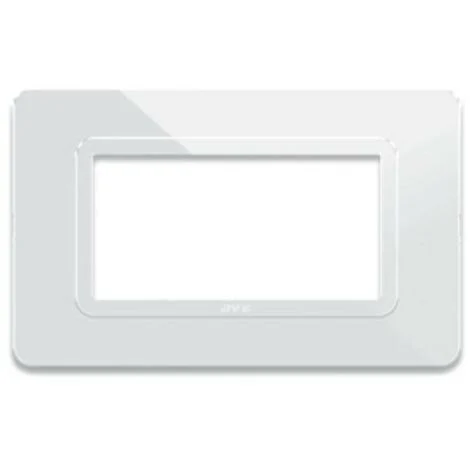 Placca Ave Tecnopolimero Sistema 44 Bianco cornice bianca 4 moduli 44PY04B
