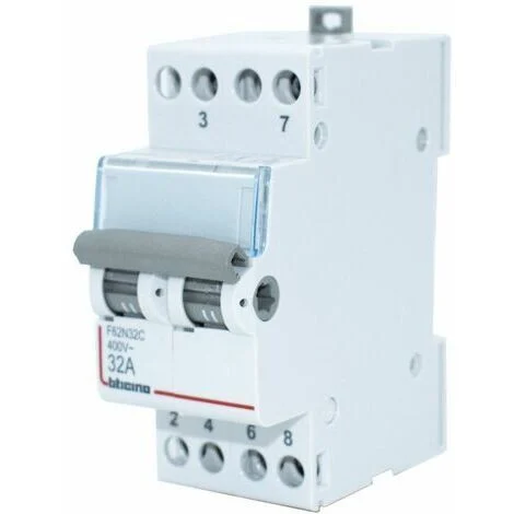 Commutatore Bticino con zero centrale 2NO 32A 230/400V 2 moduli DIN