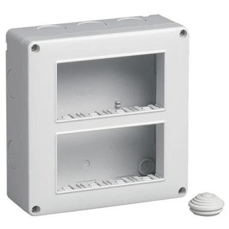 Contenitore da parete IP40 8 moduli disposti su due file Vimar 14832
