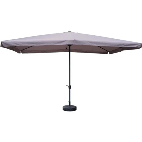 MAURY'S OMBRELLONE DA GIARDINO RETTANGOLARE 3 X 4 MT IN COLORE GRIGIO