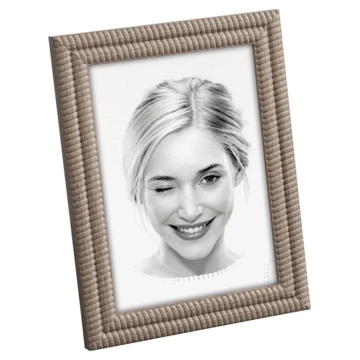 Cornice cm.20x30 Resina Effetto Corda Grigio