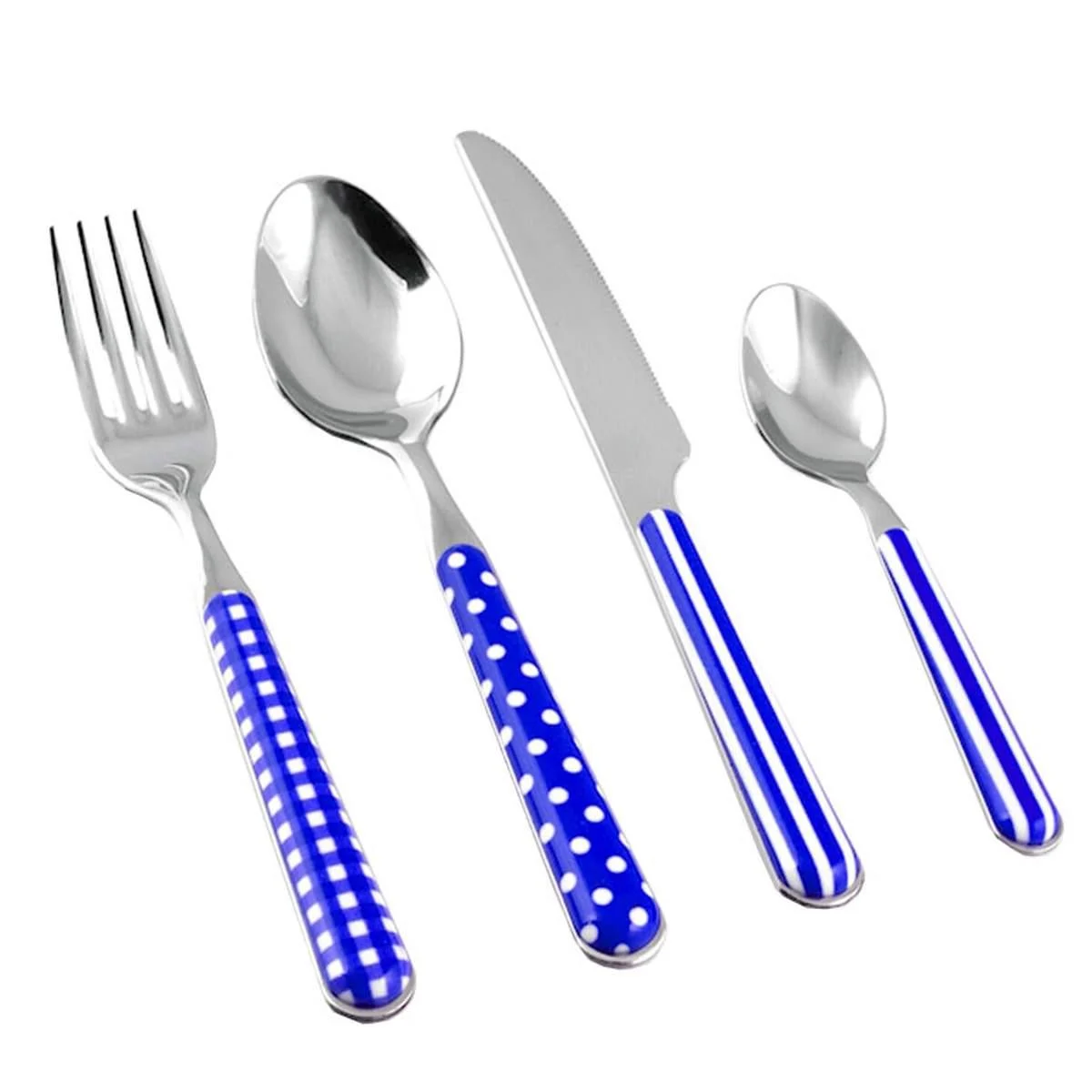 Posate Tavola Inox Set pz.24 Provence Blu