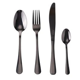 Set 24 posate nero lucido, 5Th Avenue Sibilla