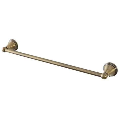 Porta asciugamani da muro 55 cm finitura bronzo kit di fissaggio incluso Iris