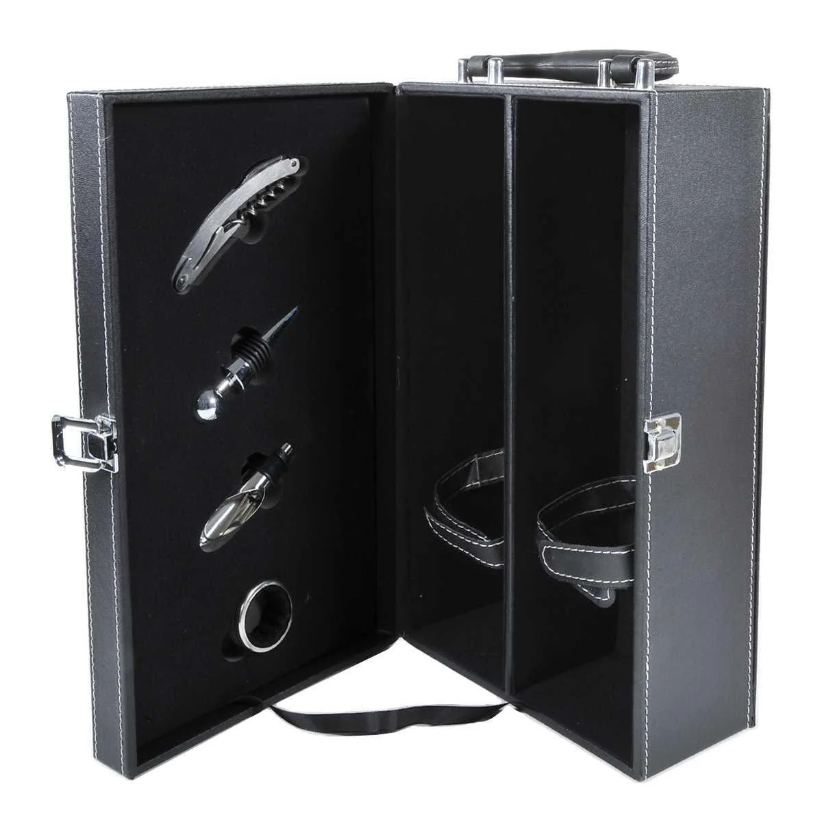 Porta Bottiglie 1P Ecopelle con Accessori pz.5