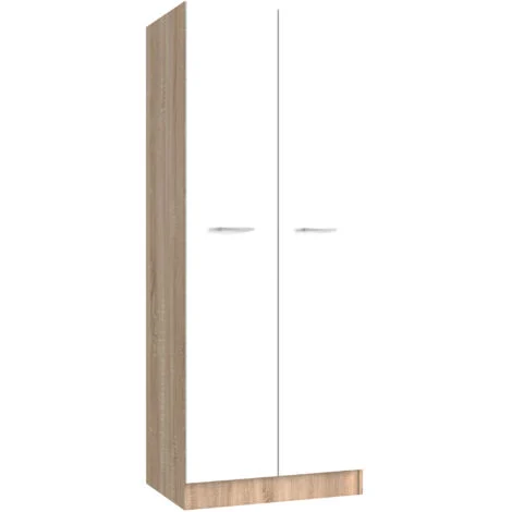 1PZ KIT ARMADIO 2 ANTE 71X51,5XH181 CM ROVERE BIANCO